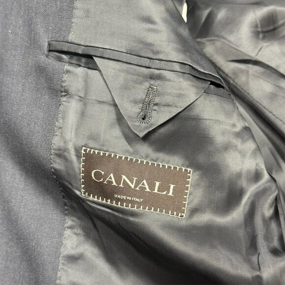 Canali Suit 2pc Water Resistant Made in Italy Full Canvas Wool Grey 42R 36x30 - Picture 9 of 15